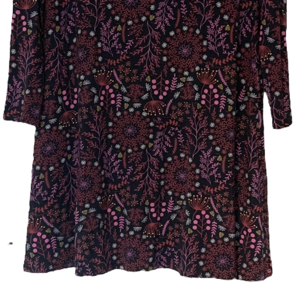 Matilda Jane New Resolution Dark Floral Stretch Long Sleeve Dress - Picture 3 of 10
